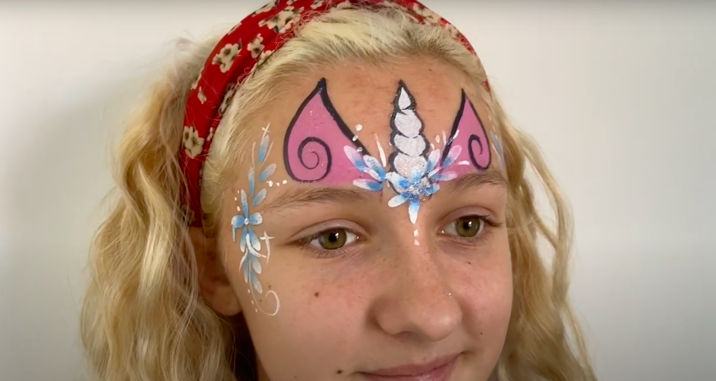 easy unicorn face paint